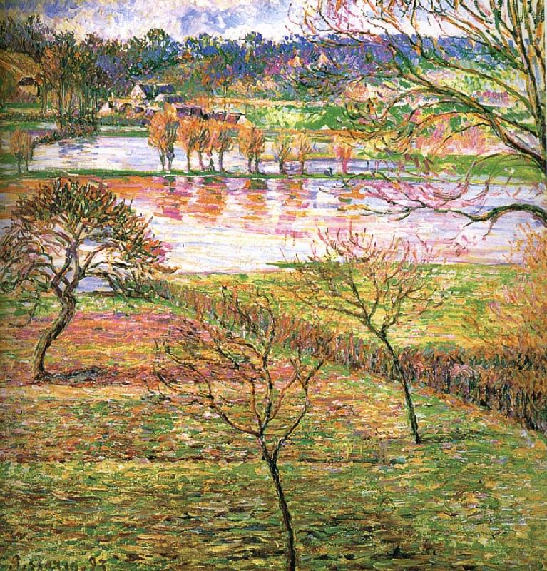 Camille Pissarro Flooding Norge oil painting art